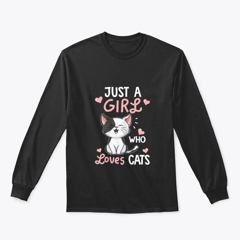 Just A Girl Who Loves Cats Tshirt 