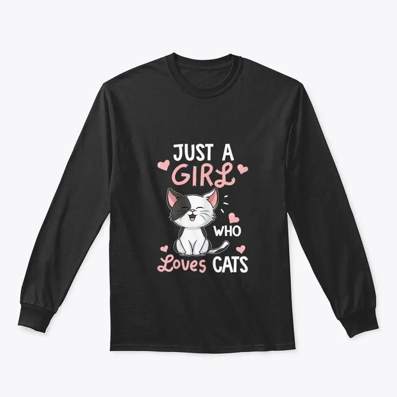 Just A Girl Who Loves Cats Tshirt 